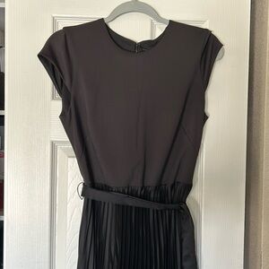Black pleated dress